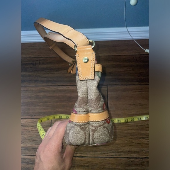 COACH FLORAL SIGNATURE bag shoulder crossbody buckle strap vintage y2k limited - Picture 7 of 16